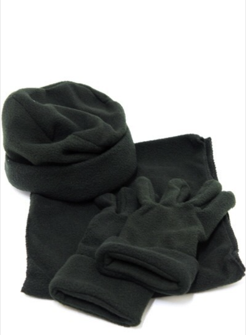 Gloves, hat and scarf set
