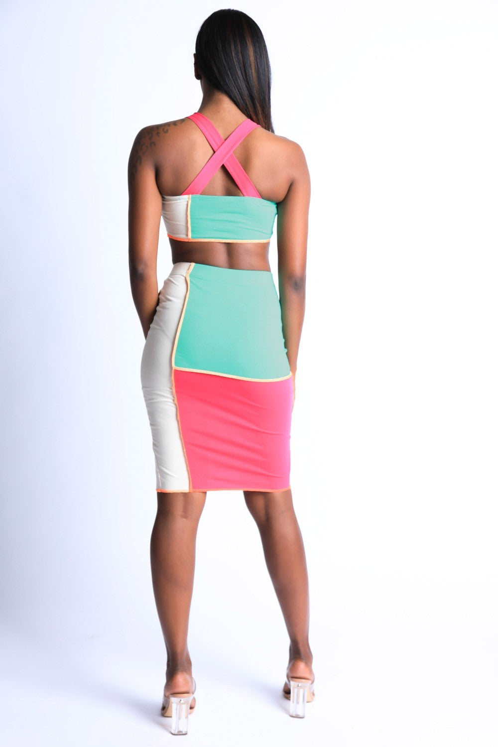 Block Skirt Set