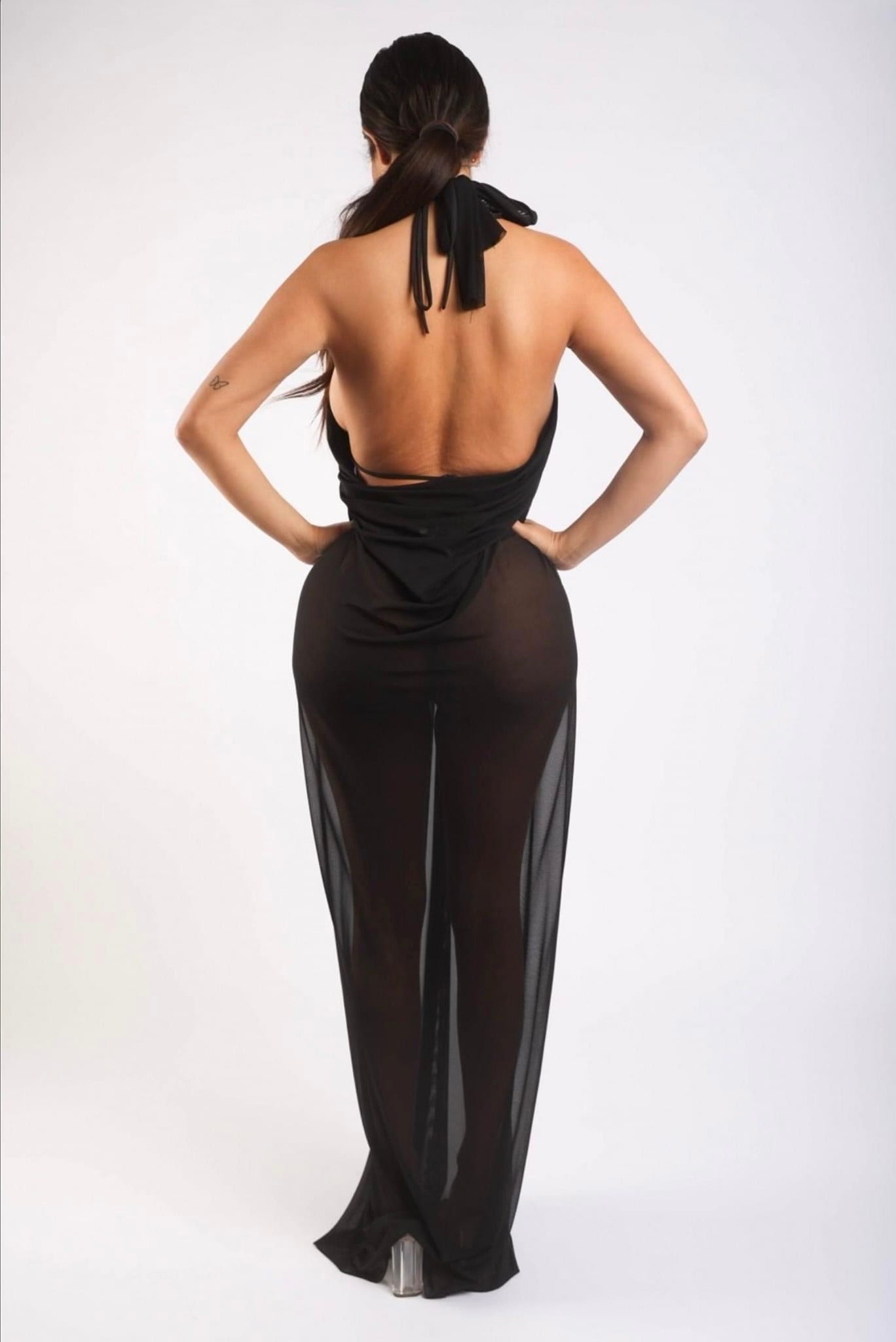Haltered Front Slit Maxi