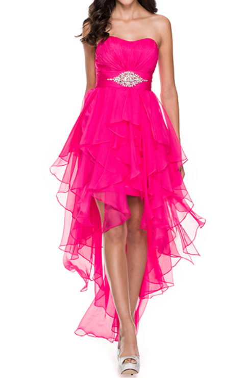 Sweetheart High-Low Dress / Prom Dress / Party Dress