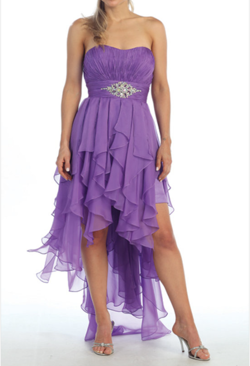 Sweetheart High-Low Dress / Prom Dress / Party Dress