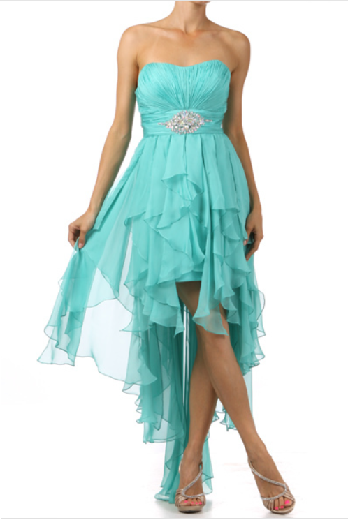 Sweetheart High-Low Dress / Prom Dress / Party Dress
