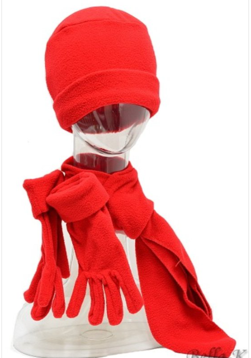 Gloves, hat and scarf set